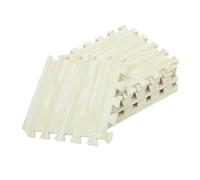 Sosoport Tapis De Jeu En Mousse Eva Imitation Bois 30x30x1 Cm Pour Bébé, Lot De 10 Dalles Emboîtables Épaisses, Tapis De Sol Puzzle Blanc Bois, Adapté Pour Salle De Jeux Et Chambres D'garçon Et Filles