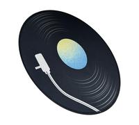 Sosoport Tapis de Souris Rond Noir avec Base Antidérapante en Caoutchouc, Surface Imperméable et Coutures Résistantes, Format Compact Bureau, Gaming PC et Usage Mobile