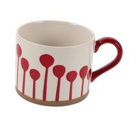 Sosoport Tasse à Café Céramique Artisanale Peinte Main Mug en Argile Ballon avec Poignée Résistant Au Micro-ondes pour Maison Bureau Déjeuner