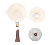 Sosoport Théière Céramique Élégante avec Poignée Latérale Bouilloire pour Infusion de Thé Tisanière Pratique pour Maison et Bureau Design Simple et Léger Infusion Raffinée