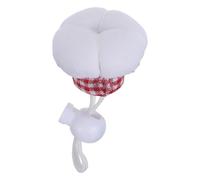 Sosoport Toque de Chef pour Petits Animaux Sangle Ajustable, Chapeau Minuscule Tricoté Main en Tissu Rouge à Carreaux, Bonnet Confortable et Léger pour Reptiles, Cochons D’Inde, Lapins