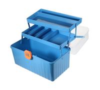 Sosoport Trousse de Portable Boîte à Multicouche Rangement Plastique Poignée Étui d'Urgence Organisateur de pour Voyage Accessoire de Camping Kit de Secours Pratique