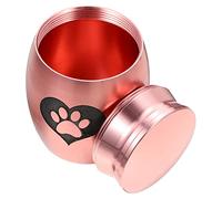 Sosoport Urne pour Animaux De Compagnie Lampe Solaire Chat Cloche pour Pattes De Chien Urnes Funéraires pour Chien Urnes pour Chats Distributeur Décor Rose Gold Acier Inoxydable
