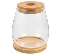 Sosoport Vase Verre Transparent pour Plantes Hydroponiques Pot Succulent Élégant et Polyvalent pour Décoration Bureau Salon et Balcon Support Bougie et Fleurs Design Simple et