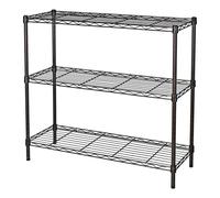 SoSoSo-BanTian1989 Étagères sur pied, 91,4 x 35,6 x 81,3 cm (l x P x H), étagères de rangement en métal, étagère réglable en fil d'acier au carbone