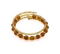 Sospiri Venezia Bracelet Femme composé de 7 Perles en Verre Diamètre 8 mm Bracelet en Verre de Murano Original Bijou Idée Cadeau Made In Italy Certifié (Mix Blanc Noir)