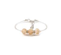 Sospiri Venezia - Bracelet pour Femme avec 3 Perles en Verre de Murano, Bracelet Original, Bijoux Idéal pour Cadeau, Fabriqué en Italie avec Certificat (Rose)