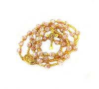 Sospiri Venezia Collier chapelet homme et femme catholique avec perles de Murano - Fait à la main avec croix élégante et médaille - accessoire religieux et idée cadeau pour première communion