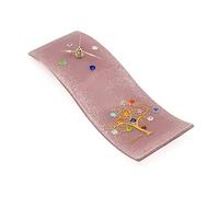 Sospiri Venezia Horloge Murale Verre Murano Mécanisme Silencieux Décoré Murrines et Feuille Or Idée Cadeau Fabriqué à la Main Made in Italy (10x30)