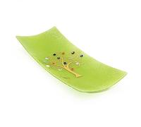 SOSPIRI VENEZIA Videpoche Plat Ornement Arbre de Vie Verre Murano Décoré Murrines et Feuille Or Idée Cadeau Fabriqué à la Main Made in Italy (30x13)