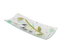 SOSPIRI VENEZIA Videpoche Plat Ornement Décor Floral Verre Murano Centre de Table Ameublement Intérieur Idée Cadeau Fabriqué à la main Made in Italy (Nénuphar cm30x13 Rectangulaire)