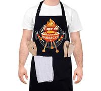 SOSPIRO Tablier de cuisine avec 2 poches imperméable tablier grillé tablier de cuisine pour hommes femmes cadeau pour papa cuisinier chef réglable, Le vêtement du barbecue, one of size