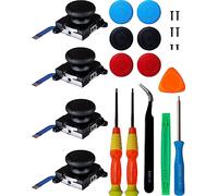 SOSS GAMING Lot de 4 joysticks de rechange pour toutes les manettes Nintendo Switch et Switch Lite - Réparez et réparez votre joystick analogique Joy-Con avec tous les outils nécessaires inclus
