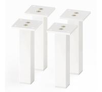 Sossai® Exklusiv Small - Pieds de Meubles | E3MF | Hauteur: 150mm | Couleur: Blanc | Matière: Aluminium | Lot de 4 | Accessoires de Montage Inclus