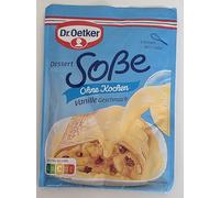 Soße ohne Kochen Vanille-Geschmack - Sauce sans cuisson saveur vanille - Pour délicieux gâteaux, pains et dessert maison pour des recettes gourmandes - Compatible avec oetker - 39g