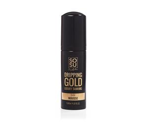 SOSU Dripping Gold Luxury Self Tanning Mousse 5 Oz Dark with Hyaluron