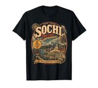 Sotchi Russie Vintage Travel | Black Sea Resort Retro T-Shirt