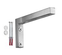 SOTECH 1 console murale en forme de L (300 x 150 x 30 mm, acier inoxydable brossé), console de lavabo robuste pour montage mural, particulièrement adaptée pour les projets de bricolage