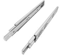 SOTECH 1 paire Coulisses à sortie totale KV1-35-H45-L400-PP 400 mm avec Push-to-Open pour tiroirs sans poignées Glissière télescopique, charge max. 35Kg