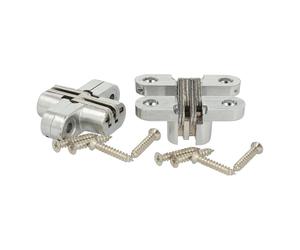 SOTECH 1 paire de charnières à mortaiser VICI 45 x 13 mm Angle d'ouverture 180° Charnière de porte avec bras à penture en inox, charnière à encastrer à visser
