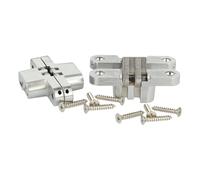 SOTECH 1 paire de charnières à mortaiser VICI 70 x 16 mm Angle d'ouverture 180° Charnière de porte avec bras en inox, charnière à encastrer à visser