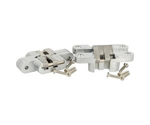 SOTECH 1 paire de charnières à mortaiser VICI 95 x 19 mm Angle d'ouverture 180° Charnière de porte avec bras en acier inoxydable, charnière à encastrer à visser