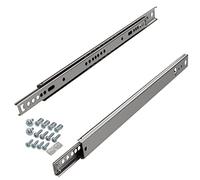 SOTECH 1 paire de Coulisse à sortie partielles KT-15-H27-L374-NF-MS 374 mm Version standard, charge admissible 15 kg, glissière télescopique avec jeu de vis