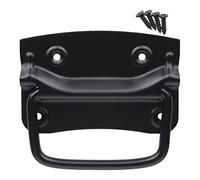 SOTECH 1 paire Poignées de caisse (120 x 80 mm, acier, noir) Poignée de caisse rabattable à visser, vis de fixation incluses