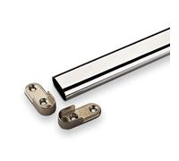 SOTECH 1 pièce Barre de penderie 1160 mm OVAL 30 x 15 mm acier chromé Tube de meuble y compris support de barre d'armoire