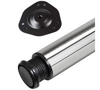 SOTECH 1 pièce Pied de table Hauteur 710 mm Ø 76/80 mm acier inoxydable brossé charge max. 75 kg avec réglage en hauteur 32 mm