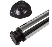 SOTECH 1 pièce Pied de table Hauteur 870 mm Ø 76 / 80 mm acier chromé charge max. 75 kg Pied de meuble avec réglage en hauteur 32 mm