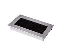 SOTECH 1 x 100 x 70 mm Passage de câbles Toledo en Aluminium anodisé | argenté Dimensions de montage : 90 x 62 x 15,3 mm Passage de câbles