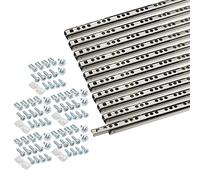 SOTECH 10 pièces (5 paires) Coulisses à billes 182 mm 17 mm Rainure Extension de tiroir - Glissières pour tiroirs - Système de coulisses pour tiroirs - Coulisse sortie partielle