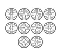 SOTECH 10 pièces Grilles d'aération Ø 65,2 mm/Ø d'encastrement : 60 mm/Profondeur d'encastrement : 9 mm Rosaces d'aération fendues à encastrer