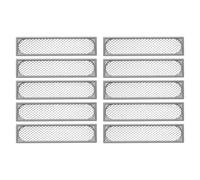 SOTECH 10 pièces Grilles d'aération 172,5 x 41 mm/Profondeur d'encastrement : 7 mm Diffuseurs d'air avec perforations en losange à encastrer avec bord de recouvrement