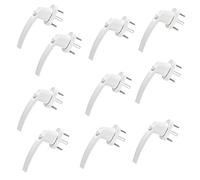 SOTECH 10 pièces Poignées de fenêtre CALISTO (151 x 28,5 x 62 mm) blanc avec grille de 45° Poignées de fenêtre en aluminium verrouillables par bouton-pression