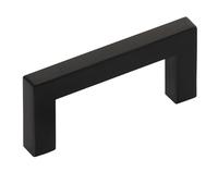 SOTECH 10 pièces Poignées de meuble E8 entraxe 64 mm noires mates brunies | Poignées d'armoire et de commode en acier inoxydable SS201 pour la cuisine, la salle de bains et plus encore