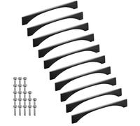 SOTECH 10 pièces poignées de meuble en aluminium BLACKLINE XIV BA 160 mm noir mat (longueur 179 mm, largeur 4,4 mm, hauteur 25 mm) Poignées de commode design