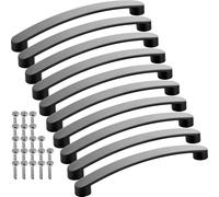 SOTECH 10 pièces poignées de meubles BLACKLINE VI BA 160 mm noir mat (longueur 178 mm, largeur 19 mm, hauteur 25 mm) Poignées de vitrines en aluminium