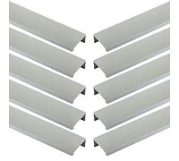 SOTECH 10 poignées de meuble Blankett Jane 680 mm chrome mat BA 4 x 160 mm Poignées d'armoire à monter à l'intérieur de la façade, vis de fixation incluses