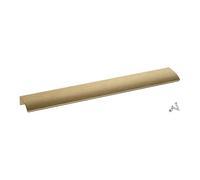 SOTECH 10 poignées de meubles blanc Alex aspect laiton brossé 300 mm Poignées de cuisine pour montage intérieur de façade, vis de fixation incluses