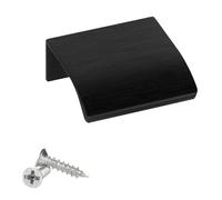 SOTECH 10 poignées de meubles Blankett Alex noir brossé 40 mm Poignées de tiroirs pour montage intérieur frontal, vis de fixation incluses