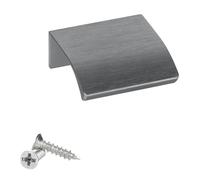 SOTECH 10 poignées de meubles Blankett Alex Titan blue 40 mm Poignées de tiroirs pour montage intérieur frontal, vis de fixation incluses