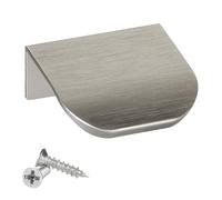 SOTECH 10 poignées de meubles blankett Tommy aspect inox brossé 40 mm Poignées de tiroirs pour montage intérieur frontal, vis de fixation incluses