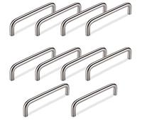 SOTECH 10 x poignées en forme d'étrier BG03e ACIER INOXYDABLE RÉEL massif Ø 10 mm/BA 128 mm/Poignées de meuble