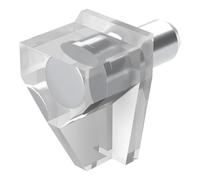 SOTECH 100 pièces Support de Tablette transparent pour trou de perçage de 5 mm Support de Tablette pour Armoires à insérer dans le Bois