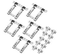 SOTECH 10x charnières encastrées d'angle à amortissement, T45 Softclose, 100°, montage par clic, acier inoxydable SS304 SS201, avec plaque de montage en croix et vis