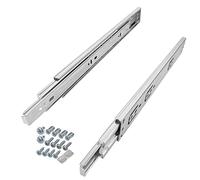 SOTECH 2 paires Coulisses à sortie totale KV1-35-H45-L350-PP-MS 350 mm Push to Open Charge admissible 35 kg, glissière télescopique avec kit de visserie