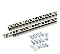 SOTECH 2 pièces (1 paire) Coulisses à billes 246 mm 17 mm Rainure Extension de tiroir - Glissières pour tiroirs - Système de coulisses pour tiroirs - Coulisse sortie partielle