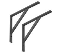 SOTECH 2 pièces consoles pour charges lourdes 395 x 315 mm noir capacité de charge 75 kg équerre pour charges lourdes acier équerre d'étagère
